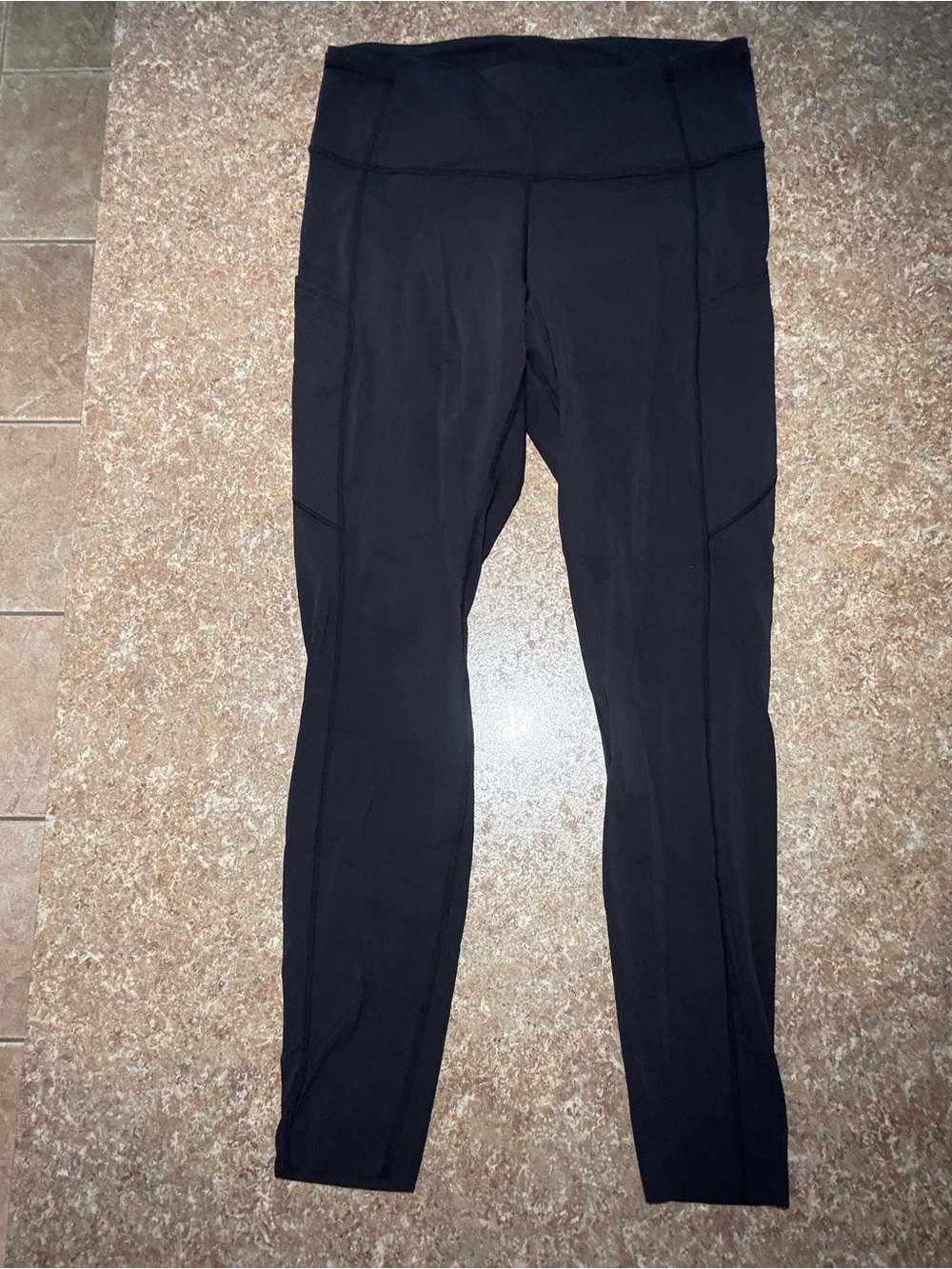 Black High-Waist Lululemon Athletic Leggings